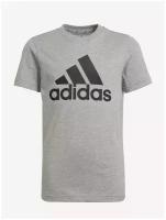 Футболка adidas Essentials, размер 128, medium grey heather / black