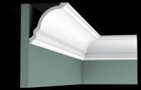 Карниз Orac Axxent полиуретановый 120x120 мм потолочный плинтус под покраску для потолка Orac Decor CX106 из дюрополимера