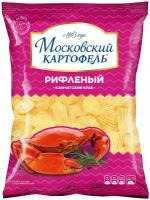 Чипсы Московский КАРТОФЕЛЬ картофельные, краб, 130 г