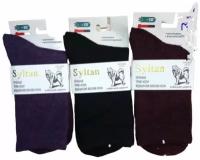 Носки Syltan, размер 37-41, черный, бордовый, фиолетовый