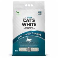 Cat's White Active Carbon Granules комкующийся наполнитель с гранулами активированного угля для кошачьего туалета (10л) Без характеристики