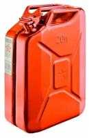 Канистра стальная 20 литров (20 л) оранжевая, металл 0.7мм
