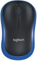 Мышь беспроводная Logitech M185 Black/Blue (910-002239)