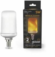 Светодиодная лампа Gauss LED T65 Flame 5W E14 20-80lm 1500K