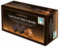 Темный шоколад с карамельной начинкой в пластинках CHOKOLATE THINS CARAMEL, 200гр