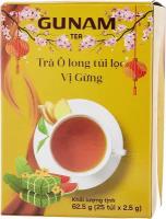 Чай улун Gunam Oolong Ginger Tea с имбирем в пакетиках, 62.5 г, 25 пак
