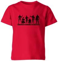 Детская футболка «роботы киногерои black» (140, красный)