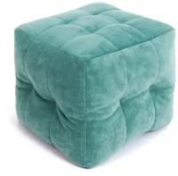 Пуф квадратный, цвет бирюзовый микровелюр D9 (Umloft бескаркасная мягкая мебель для дома Австралия)