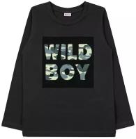 Джемпер лонгслив для мальчика, черный, Wild Boy 36 (140-146) 8-9 лет