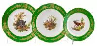 Набор тарелок мэри-энн 18 предметов царская охота (19+23+25см). чехия. 03160119-0763, Leander