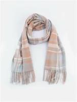 Палантин платок шарф женский кашемировый теплый зима осень коралловый