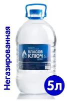 Вода минеральная Власов Ключ негазированная, 5л х 2 шт, ПЭТ