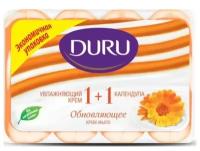 DURU Крем-мыло кусковое Soft sensations 1+1 Календула, 4 уп., 4 шт., 90 г