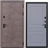 Дверь входная металлическая DIVA 97/2 2050x960 Правая Дуб коньяк - Д13 Силк Маус, тепло-шумоизоляция, антикоррозийная защита для квартиры