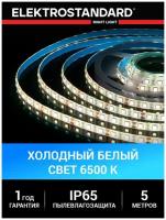 Светодиодная лента Elektrostandard 12V 14.4W/м 60Led/м 5050 IP65, холодный белый свет 6500К 5 м