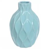 Ваза из керамики «Crispy-Бекка» 15,5см цвет голубой