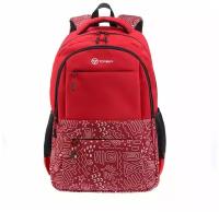 Школьный рюкзак Torber CLASS X T2602-22-RED 17л красный с орнаментом 45x30x18 см