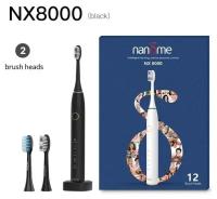 Электрическая звуковая зубная щетка Nandme NX8000-B2 (в комплекте две насадки), черный