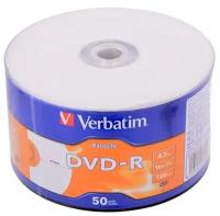 Диск DVD-R Verbatim 4.7Gb 16x bulk (50шт) Printable (43793)