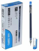 Ручка гелевая, 0.38 мм, синяя, корпус прозрачный, безстержневая, игольчатый пишущий узел, «Кристалл»