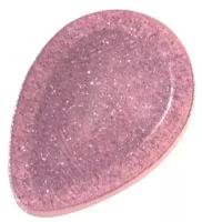Rimalan Спонж силиконовый двусторонний Лепесток Professional Sponge Makeup, 8008-14 розовый с блёстками