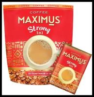 Растворимый кофе Maximus Strong 3 в 1, в пакетиках, 20 шт, 360 г 1уп