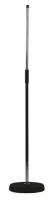 Eco MS014 Black прямая микрофонная стойка, чугунное основание с резиновым антивибрационным кольцом, цвет матовый черный