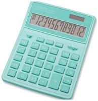 Калькулятор настольный Citizen SDC444XRGNE, 12 разрядов, двойное питание, 155*204*33мм, бирюзовый