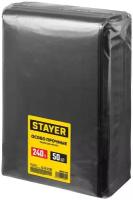 Строительные мусорные мешки STAYER 240л, 50шт, особопрочные, чёрные, HEAVY DUTY