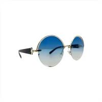 Солнцезащитные очки женские с защитой 400UV / Круглые очки / Чехол и салфетка в подарок / Тренд 2022 / Премиальное качество