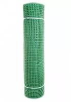 Сетка садовая пластмасса, ячейка 15 х 15 мм, квадратная, 100х2000 см, зеленая, Зеленый луг Удачная
