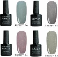 ELPAZA Набор гель-лаков Trendy, 4 шт, 10 мл