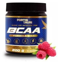 BCAA аминокислоты FortisTauri, 200 г, малина