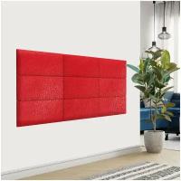 Стеновая панель Eco Leather Red 30х60 см 2 шт