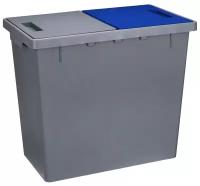 Контейнер для мусора М 2478 2-х секционный 29x49x42 см