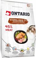 Сухой корм Ontario Cat Sterilised 7+ кошек для пожилых стерилизованных с курицей 400г 33933