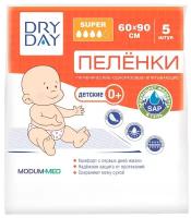 Одноразовая пеленка Modum Dry Day 60 x 90, белый, 5 шт