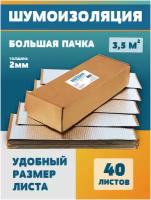 Виброизоляция Виброниум ВБ-2 (2 мм, 3.5 кв.м, 40 листов)