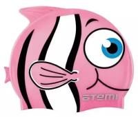 Шапочка для плавания атеми, силикон Atemi (дет.), рыбка+, розовая, Fc104