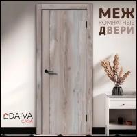 Межкомнатная дверь DAIVA casa, цвет Дымчатый вяз, 2000х600 мм, Bolivar (комплект: полотно, коробка, наличник)