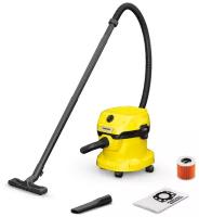 Хозяйственный пылесос KARCHER WD 2 Plus V-12/6/18/C, 1000 Вт, желтый/черный