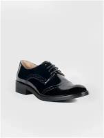 Женская обувь, E-SKYE, модель Броги, лакированная кожа, черный цвет, шнурки