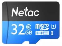 Карта памяти Netac microSD 32 ГБ Class 10, UHS Class 1, R/W 80/20 МБ/с, 1 шт., черный