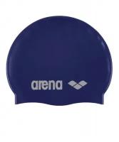 Шапочка для плавания arena Classic Silicone Cap 91662, denim/silver