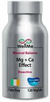 Кальций+магний из морской воды, биодоступный минеральный комплекс спортивный для женщин и мужчин, WellMe, 120 таблеток