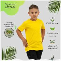 Детская однотонная повседневная футболка для мальчика из хлопка, для садика и школы 3XS