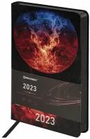 Ежедневник-планер (планинг) / записная книжка / блокнот датированный на 2023 год формата А5 138x213 мм Brauberg Vista, под кожу, SpaceX