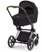 Универсальная коляска Cybex Priam IV 2 в 1, deep black/chrome brown, цвет шасси: Chrome-Brown