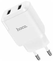 Адаптер питания Hoco N7 Speedy dual port charger с кабелем MicroUSB (2USB: 5V max 2.1A) Белый