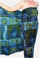 Ткань для шитья и рукоделия/ 100% африканский хлопок/ этнический принт из Танзании/ ткань для одежды, платьев, костюмов, декора/ отрез 117х90 см